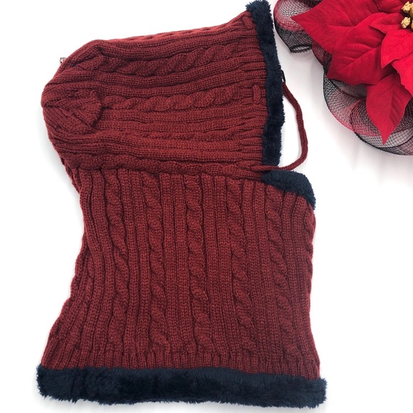 New Winter Unisex Knitted Hoodies Scarf with fur - Picture 11 of 11